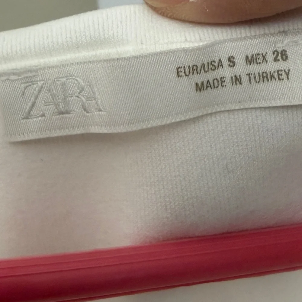 Zara White Asymmetrical Top size S - Picture 2 of 3